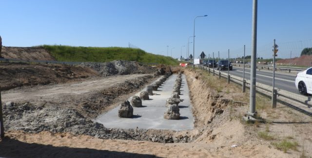 Droga S-5 km 0+887 - beton podkładowy fundamentu obiektu WS-1